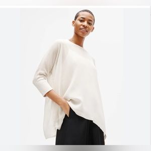 Eileen Fisher Silk Georgette Elbow-Sleeve 2 Piece Top